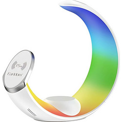Ασύρματος Φορτιστής/Wireless Charging Stand Earldom Moon-Shaped 4-in-1 RGB 15W ET-WC55, λευκός