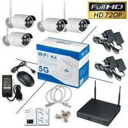 NVR Kit 5G Ολοκληρωμένο Σύστημα CCTV Wi-Fi με 4 Ασύρματες Κάμερες