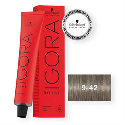 Schwarzkopf Igora Royal 9-42 Ξανθό Πολύ Ανοιχτό Μπεζ Φυμέ Μόνιμη Βαφή Μαλλιών 60ml