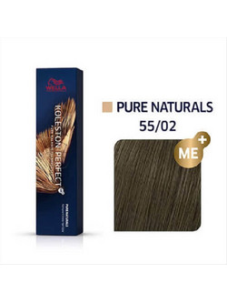 Wella Koleston Perfect Me+ Pure Naturals 55/02 Έντονο Καστανό Ανοιχτό Φυσικό Ματ Μόνιμη Βαφή Μαλλιών 60ml