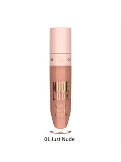Golden Rose Nude Look Velvety Matte 01 Just Nude Liquid Κραγιόν 5.5ml