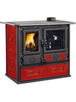 La Nordica Rosa Ceramica 5.0 Liberty Bordeaux Ξυλόσομπα με Φούρνο 8.8kW