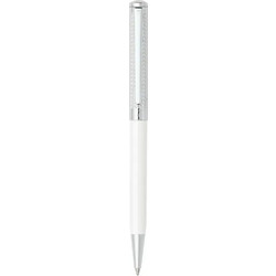 Sheaffer Intensity Gloss White Barrel Engraved Chrome Spiral Cap Στυλό Διαρκείας 0.7mm Μαύρο