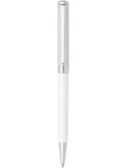 Sheaffer Intensity Gloss White Barrel Engraved Chrome Spiral Cap Στυλό Διαρκείας 0.7mm Μαύρο