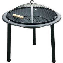 BORMANN Elite BFT6001 Tζάκι Εξωτερικού Χώρου με μεταλλικά Πόδια και Προστατευτικό Πλέγμα, Μαύρο