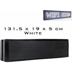 LED Κυλιόμενη Πινακίδα Wifi με Λευκό Φωτισμό Μονής Όψης 220V 131x19x5cm