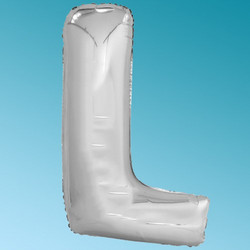 Ασημένιο μπαλόνι Foil Γράμμα L Amscan 34" 86cm