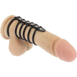 Rimba Penis Tube R7447 Ρυθμιζόμενα Δαχτυλίδι Πέους Σιλικόνης Μαύρο