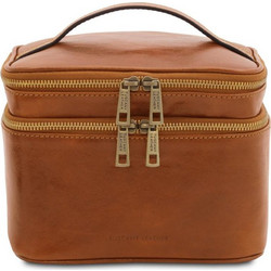 Tuscany Leather Eliot TL142045 Νεσεσέρ Ταξιδίου με Θήκες 21x15x15cm Καφέ