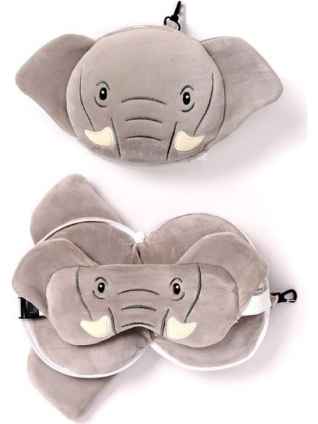Μαξιλάρι ταξιδίου + Μάσκα Elephant