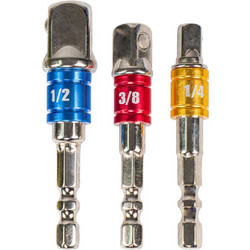 Αντάπτορες Hex για καρυδάκια 1/4" 3/8" 1/2" Σετ 3τεμ. TOP MASTER