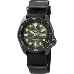 Seiko 5 Sports Ανδρικό Ρολόι Αυτόματο με Μαύρο Υφασμάτινο Λουράκι SRPJ37K1