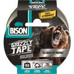 Bison Grizzly Tape Υφασμάτινη Ταινία Γκρι 50mmx10m (6312497)