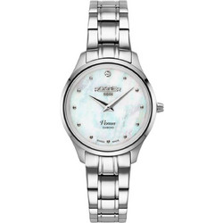 Roamer Venus Γυναικείο Ρολόι με Ασημί Μεταλλικό Μπρασελέ R601857418920