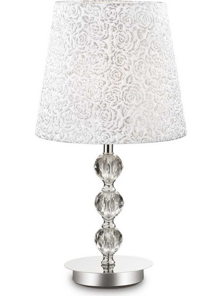 Ideal Lux 073422 Πορτατίφ Ε27 Λευκό Ασημί Φ25xΥ46.5cm
