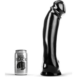 All Black Dong Ρεαλιστικό Dildo με Βεντούζα 33cm Μαύρο