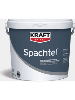 Spachtel Ακρυλικός Στόκος Νερού Εσωτερικής & Εξωτερικής Χρήσης Λευκός 5kg - KRAFT