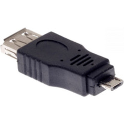 DeTech Adapter USB AF to Micro USB 5P M, Black - 17136