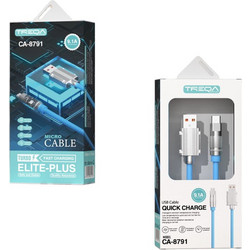 Treqa Regular USB 2.0 to micro USB Cable Τιρκουάζ 1m (CA-8791) 1τμχ Κωδικός προϊόντος: Z698355