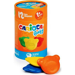 Carioca Baby Teddy Κηρομπογιές για Μωρά Σετ 12τμχ