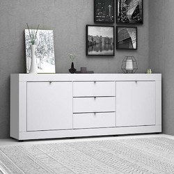 Μπουφές μελαμίνης χρώμα λευκό 210x45x86εκ