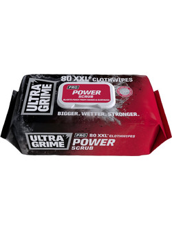 UltraGrime Power Scrub Υγρά μαντήλια καθαρισμού Εργαλείων & Χεριών XXL 80 τμχ