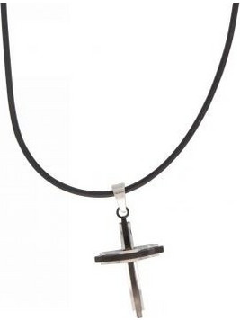 Kostibas 1313-352M, Σταυρός, Stainless Steel, Ατσάλι, Καουτσούκ, Μαύρο