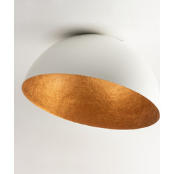 SFERA καμπάνα φωτιστικό οροφής άσπρο/χάλκινο O 35 cm Άσπρο Χάλκινο