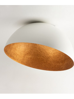 SFERA καμπάνα φωτιστικό οροφής άσπρο/χάλκινο O 35 cm Άσπρο Χάλκινο