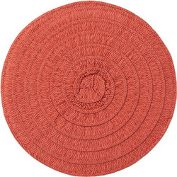 Gusta Σουπλά Στρογγυλό Ψάθινο Red 38cm