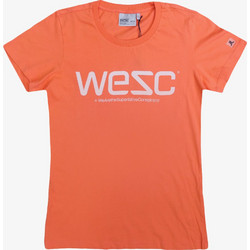 WESC Women Logo T-Shirt - HOT CORAL - 111WE-00279-HOTCRL