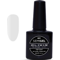 Elixir Semigel 801 Top Coat Ημιμόνιμο Βερνίκι Νυχιών 8ml