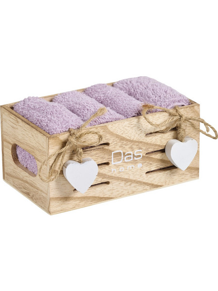DAS HOME ΣΕΤ ΠΕΤΣΕΤΕΣ 30Χ30 4ΤΕΜΑΧΙΩΝ SOFT 4007 LILAC