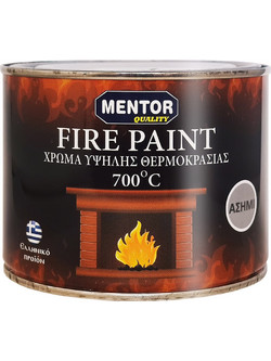 Mentor Fire Paint 700C Χρώμα Θερμοκρασίας Ασημί 0.15lt