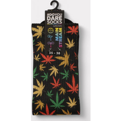 Κάλτσα doyoudaresocks by Dimi Socks Digital Printed Casual Weed DS70016-Μαύρο
