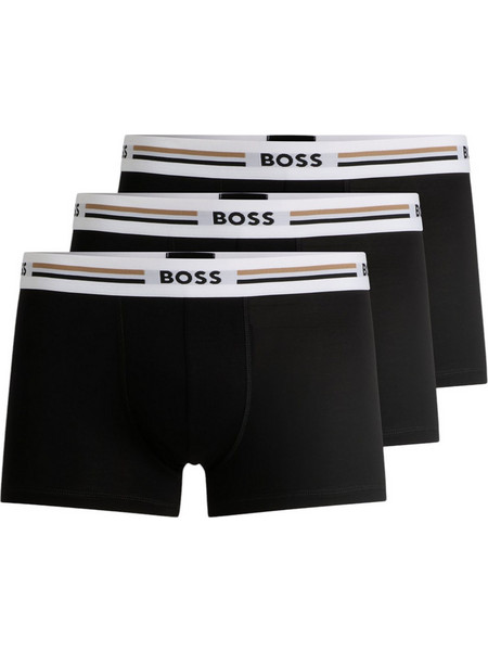 Hugo Boss Ανδρικά Μποξεράκια Σετ 3Pack Μαύρα 50492200-001