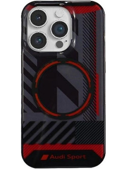 Audi IML Sport MagSafe Case iPhone 14 Pro Max 6.7" black/black hardcase AU-IMLMIP14PM-RSQ/D2-BK