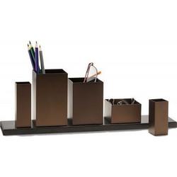 Σετ Γραφείου Καφέ Theo Aluminium Anodized Magnetic Philippi (37cm)