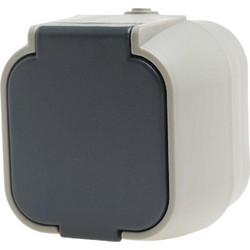 GEYER Πρίζα μονή IP54 H2-B51GM - γκρι