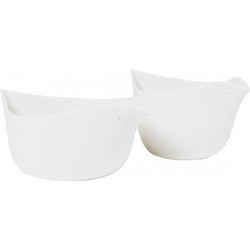 Μπωλ Σερβιρίσματος Bird (Σετ 2Τμχ) RD0017515 21x7x12cm White Raeder Πορσελάνη