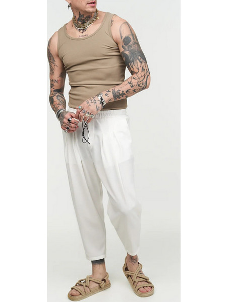 ΑΝΔΡΙΚΟ ΑΜΑΝΙΚΟ ΤΟΠ STEFAN 3521-SS25 BEIGE