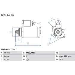 Bosch Μίζα - 0 986 018 701