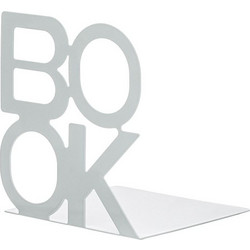 Βιβλιοστάτης Μεταλλικός Λευκός Book 12.5x12.5x14.5cm