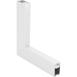 GLOBOSTAR(R) ALP-CORNER-IN90 LUMILINE 61769 Επιφανειακό / Κρεμαστό Προφίλ Αλουμινίου Γωνία με Λευκό Γαλακτερό Πατητό Κάλυμμα για Ταινίες LED IP20 - Λευκό Ματ - Μ30 x Π3.5 x Υ7cm