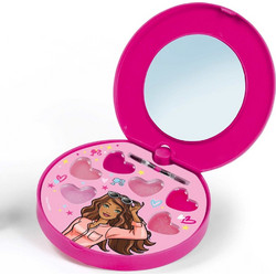 Barbie Θήκη-Κασετίνα Μακιγιαζ με 6 Lip Gloss, Πινέλο και Καθρεφτάκι