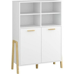 Βιβλιοθήκη Belle Λευκό 102.5x41x152.5