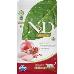 Farmina N&D Prime Grain Free Neutered Adult with Chicken & Pomegranate 10kg