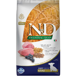 Farmina N&D Ancestral Grain Mini Puppy with Lamb, Spelt, Oats & Blueberry 2.5kg