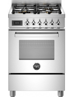 Bertazzoni PRO64L1EXT Κουζίνα Ηλεκτρική 58lt με Εστίες Αερίου 59.5cm