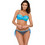 Marko Bikini Set Strapless Γκρι Τιρκουάζ M-533-129749